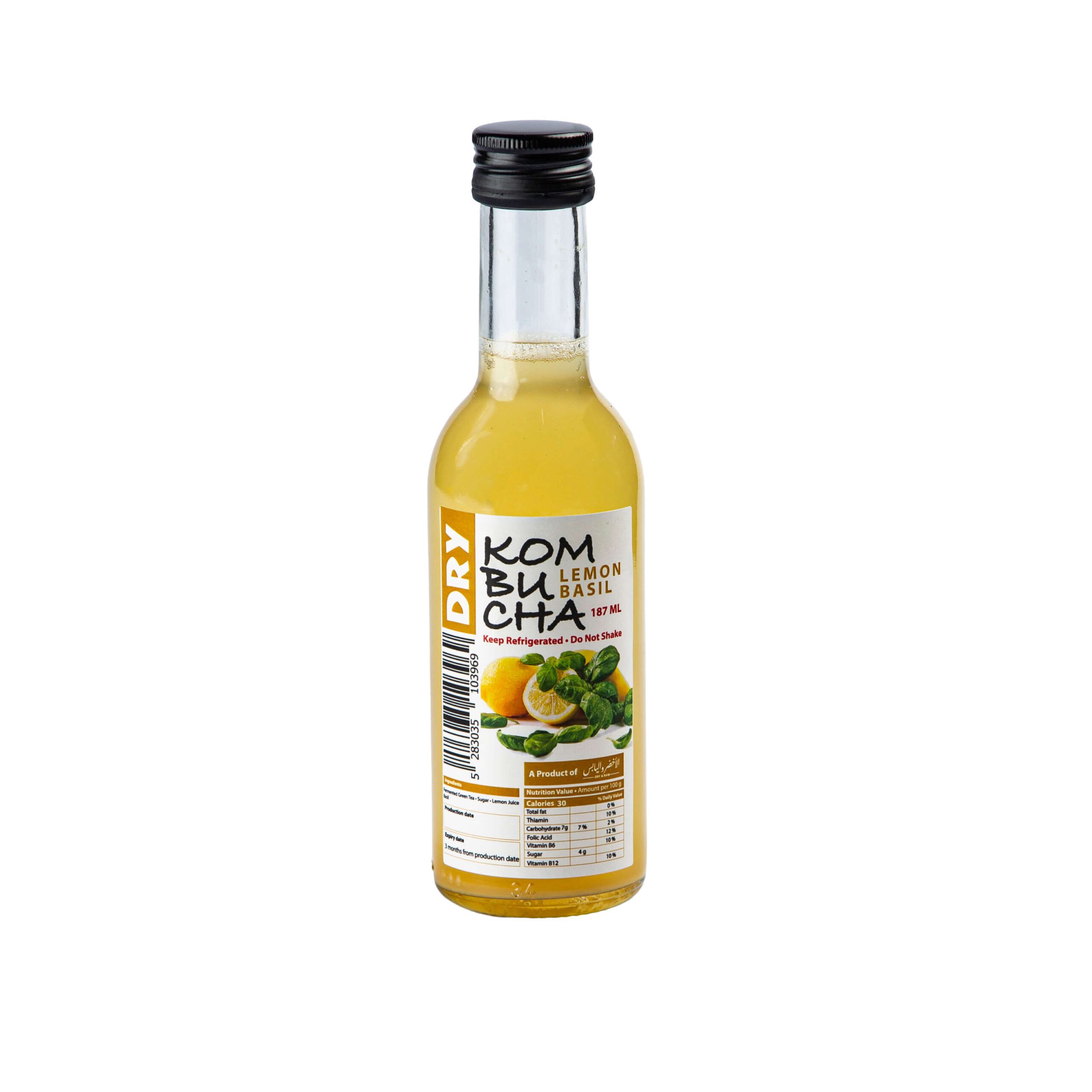 Kombucha Lemon Basil 187 ml